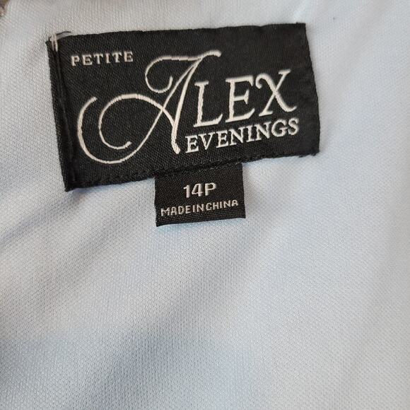 Alex Evenings Blue Lace Midi Dress - Picture 10 of 12